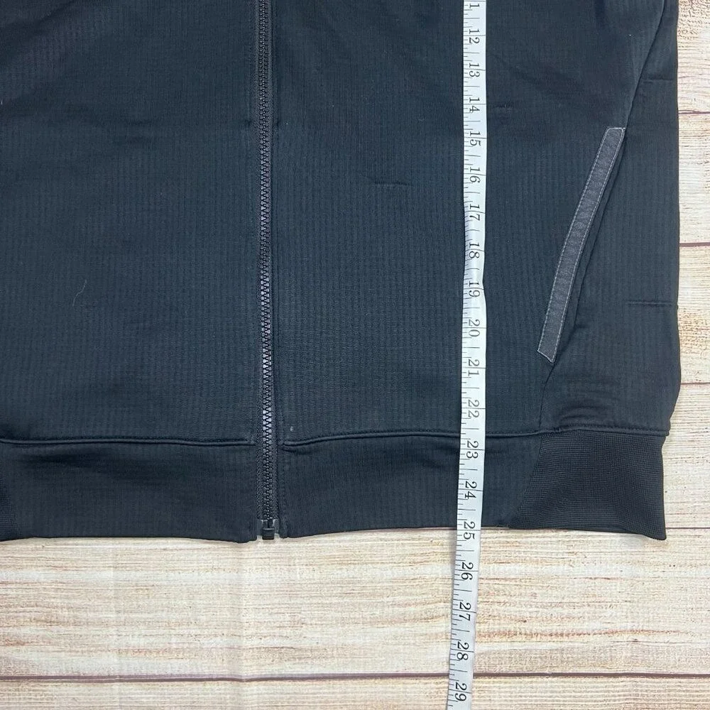 Jordan Full‎ Zip Hoodie Mens Large Black Elephant Print Hybrid Jacket Flawed